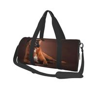 Perro Boxer Acostado Genial, Bolsa de Viaje de Gran Capacidad, Bolso Redondo, Bolsa de Viaje Deportiva, Bolsa de Mano, Bolsa de Fitness