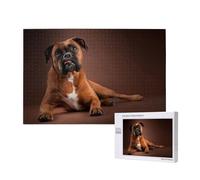 Perro Boxer Acostado Genial, Rompecabezas de 1000 Piezas, Rompecabezas de Madera, Juguete Familiar, decoración de Pared para Adultos y Adolescentes