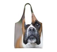 Perro bóxer,Bolsas de mano reutilizables, bolsas de supermercado, bolso de hombro de lona de gran capacidad