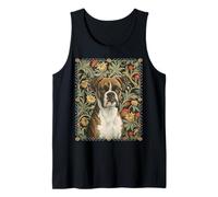 Perro bóxer Brindle Style William Morris Camiseta sin Mangas