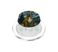 Perro bóxer Celestial Starry Sky Style Van Gogh Sky Dog Mom PopSockets PopGrip para MagSafe
