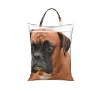 Perro bóxer con cara triste,Bolsa de viaje para ropa sucia, bolsa plegable para ropa sucia