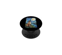 Perro Bóxer Noche Estrellada Aullido PopSockets PopGrip Adhesivo