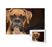 Perro bóxer,Rompecabezas de Madera de 300 Piezas, Juego Familiar, Rompecabezas para Adultos, Adolescentes, decoración del hogar