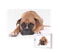 Perro bóxer,Rompecabezas de Madera de 300 Piezas, Juego Familiar, Rompecabezas para Adultos, Adolescentes, decoración del hogar