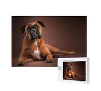 Perro bóxer Tranquilo y mentiroso,Rompecabezas de Madera de 300 Piezas, Juego Familiar, Rompecabezas para Adultos, Adolescentes, decoración del hogar