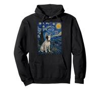 Perro Bull Terrier Van Gogh Noche Estrellada Sudadera con Capucha