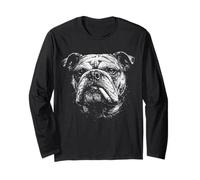 Perro Bulldog Inglés Divertido Vintage Amante De Los Perros Humor Hombres Mujeres Manga Larga