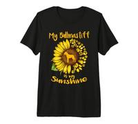 Perro Bullmastiff es mi Sunshine Sunflower Dog Paw Puppy Camiseta Premium