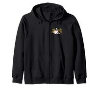 Perro Cachorro Border-Collie Dulce y Taza de café por la mañana Sudadera con Capucha