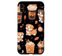 Perro Cachorro Calabaza Especias Latte Patrón Carcasa para iPhone XS MAX