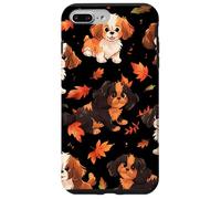 Perro Cachorro Hojas de Otoño Patrón de Carcasa para iPhone 7 Plus/8 Plus