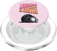 Perro Cachorro Labrador Negro Dulce y Taza de café por la mañana PopSockets PopGrip para MagSafe
