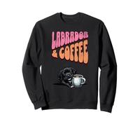 Perro Cachorro Labrador Negro Dulce y Taza de café por la mañana Sudadera