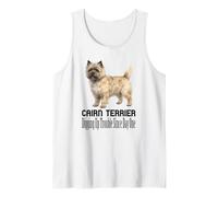 Perro Cairn Terrier desenterrando Problemas Desde el Primer día Mascota Camiseta sin Mangas