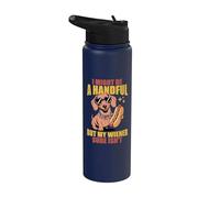 Perro caliente divertido abrazando humor inapropiado Wiener Hot Dog Stainless Steel Insulated Water Bottle