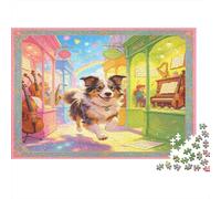 Perro Callejero Puzzle de 1000 Piezas Puzzle para Adultos Juego de Puzzle 1000 Piezas Papel Arte Colorido Relajación Hogar Familia Regalo 52x38cm/1000pcs