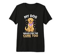Perro Camina para Curar Demasiado la recaudación de Fondos de concienciación sobre el cáncer Camiseta Premium