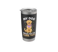 Perro camina para curar demasiado la recaudación de fondos de concienciación sobre el cáncer Vaso térmico de acero inoxidable de doble pared