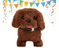 Perro Caminando - 16x9x14cm Robot Animal | Perro Interactivo Ladrillo, Cachorro De Peluche Eléctrico Con Cola Qusi Revuelto, Cachorro Robot De Peluche Realista - Niños Niñas Preescolar Sa