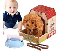 Perro caminando, Walking Puppy Toy para Toddler,Mascota de felpa electrónica interactiva - Perro animal de ladrido caminando interactivo electrónico con cuerda para niños, niño pequeño