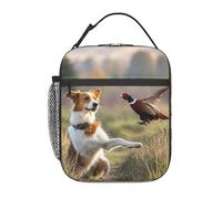 Perro Cazando Faisanes Bolsa Almuerzo Portátil Bolsas Nevera Reutilizable Bolsa Termica Para Fiambrera Escuela Trabajo
