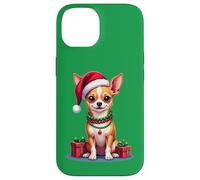 Perro Chihuahua de Navidad, Lindo, Estilo de Dibujos Animados Carcasa para iPhone 14