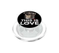 Perro Chihuahua Negro Y Tan Esto Es Amor Perro Chiwawa PopSockets PopGrip para MagSafe
