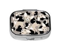 perro chihuahua, Pastillero cuadrado para bolsillo o monedero, pequeño contenedor de pastillas, organizador de pastillas de viaje