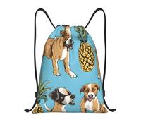 Perro Chihuahua Piña Bolsa De Deporte Saco Lazo Ligera Fácil De Doblar Bolsa con Cordón para Escolar Yoga Hombres 36X42Cm