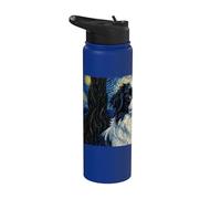 Perro Chin Japonés Van Gogh Noche Estrellada Stainless Steel Insulated Water Bottle