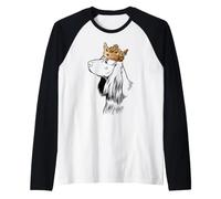 Perro Cocker Spaniel inglés con Corona Camiseta Manga Raglan