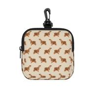 Perro Cocker Spaniel Perro de Caza Arena, Monedero Cuadrado con Cremallera, Bolsa de Almacenamiento, Monedero con Cierre de Hebilla de Langosta, Monedero