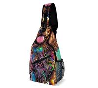 Perro Cocker Spaniel Unisex Mochila Bandolera Pequeña Bolso Bandolera Antirrobo Bolsa De Pecho Para Senderismo Trabajo Uso Diario
