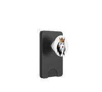 Perro Collie Barbudo con Corona PopSockets PopWallet para MagSafe