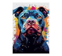 Perro Color Arte Puzzle, 1000 Piezas Adultos Alta Calidad | 38x26cm Amantes De Rompecabezas, Regalo De Cumpleaños, Papel, Calmante Del Estado De ánimo, Ajuste Apretado