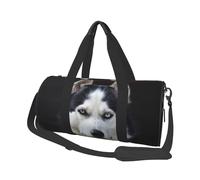 Perro con Cara Bonita de Husky Divertido, Bolsa de Viaje de Gran Capacidad, Bolso Redondo, Bolsa de Viaje Deportiva, Bolsa de Mano, Bolsa de Fitness