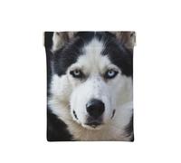 Perro con Cara Bonita de Husky Divertido, Squeeze Top Wallet Bolsa de Almacenamiento para Mujer Monedero pequeño Bolsa de Cambio