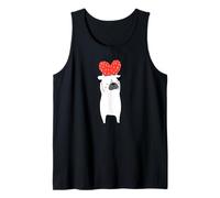 Perro con corazón Feliz San Valentín divertido Camiseta sin Mangas