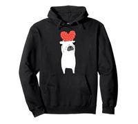 Perro con corazón Feliz San Valentín divertido Sudadera con Capucha