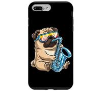 Perro Con Gafas De Sol Jugando Saxofón Saxofonista Jazz Carcasa para iPhone 7 Plus/8 Plus