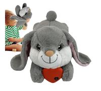 Perro con latido del corazón del animal relleno, juguete de peluche | compañero de liberación de estrés para cachorros con pulso realista, acogedor ayuda para dormir para perros, juguete cómodo para