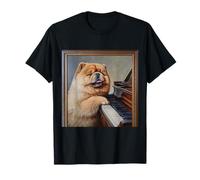 Perro con piano Chow Chow Camiseta