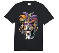 Perro Coonhound Inglés Americano Mardi Gras Comfort Colors Adult Heavyweight T-Shirt
