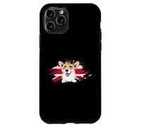 Perro Corgi británico con Corona y Bandera del Reino Unido Londres Inglater Carcasa para iPhone 11 Pro