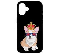 Perro Corgi británico de Recuerdo de 70 años del Aniversario de Platino de Queens Carcasa para iPhone 16