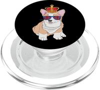 Perro Corgi británico de Recuerdo de 70 años del Aniversario de Platino de Queens PopSockets PopGrip para MagSafe