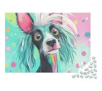 Perro Coronado Chino Rompecabezas Imposible,desafío for Adults Animaleses Perros Entretenimiento Creativo 1000 Piezas Obra De Arte De Juego De para Adultos, Regalos A Partir De 14 Años 1000pcs