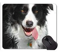 Perro Corriendo Pastor Alemán Animal Picture Mouse Pad, Border Collie Mouse Pad con Bordes cosidos