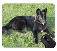 Perro corriendo Pastor Alemán Animal Picture Mouse Pad, Perro antideslizante Base de goma Mousepad